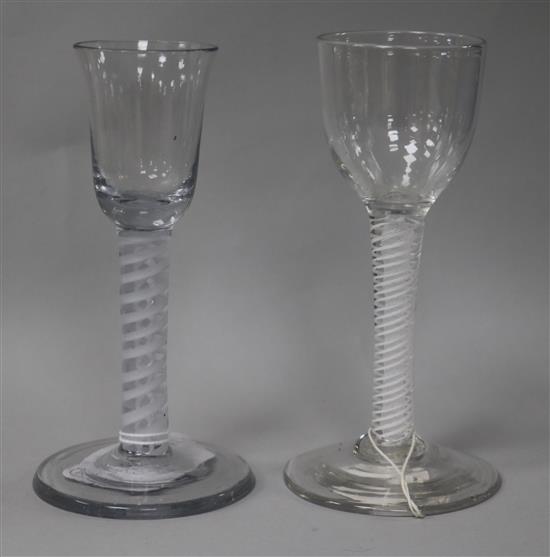 Two wine glasses